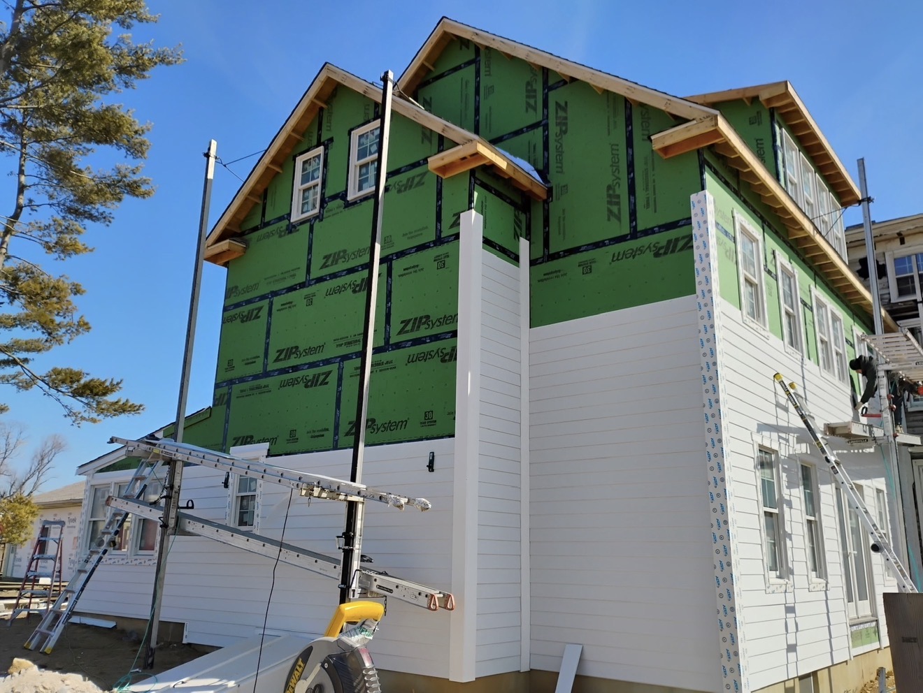 Siding installation on a home by Inspire Contracting